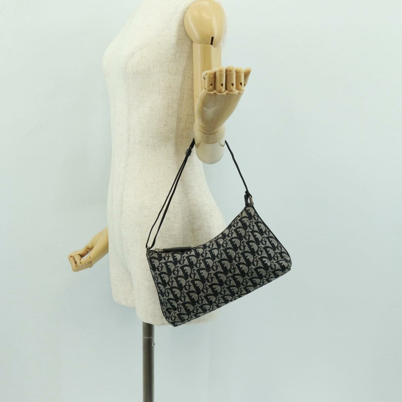 【日本直送】Christian Dior Trotter帆布配件包 黑色 銀色 正品 171937V-23