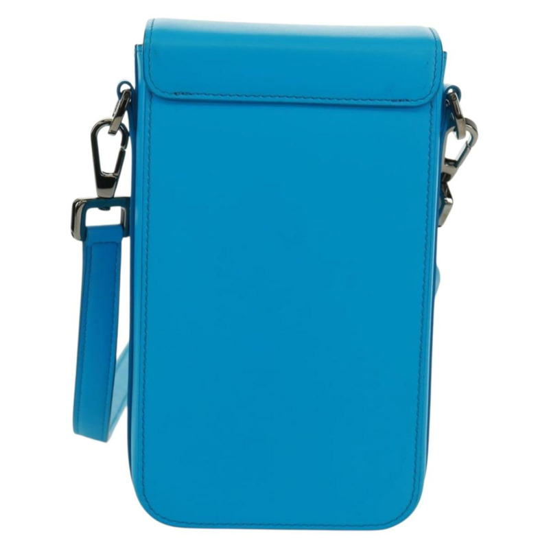 【日本直送】Christian Dior 皮革單背包 藍色 銀色 正品 161745M-1