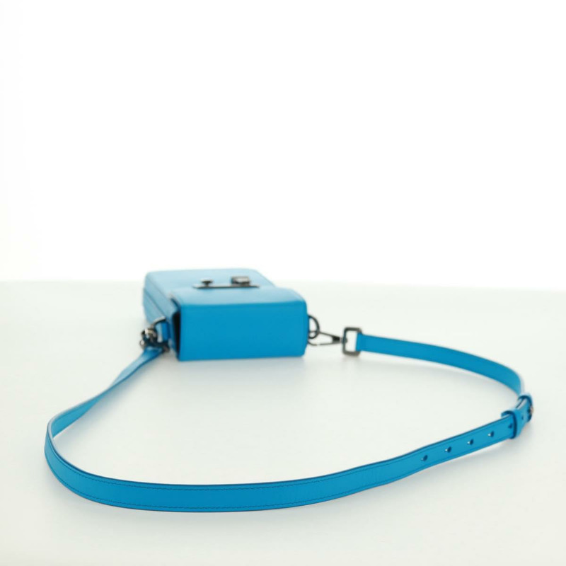 【日本直送】Christian Dior 皮革單背包 藍色 銀色 正品 161745M-6