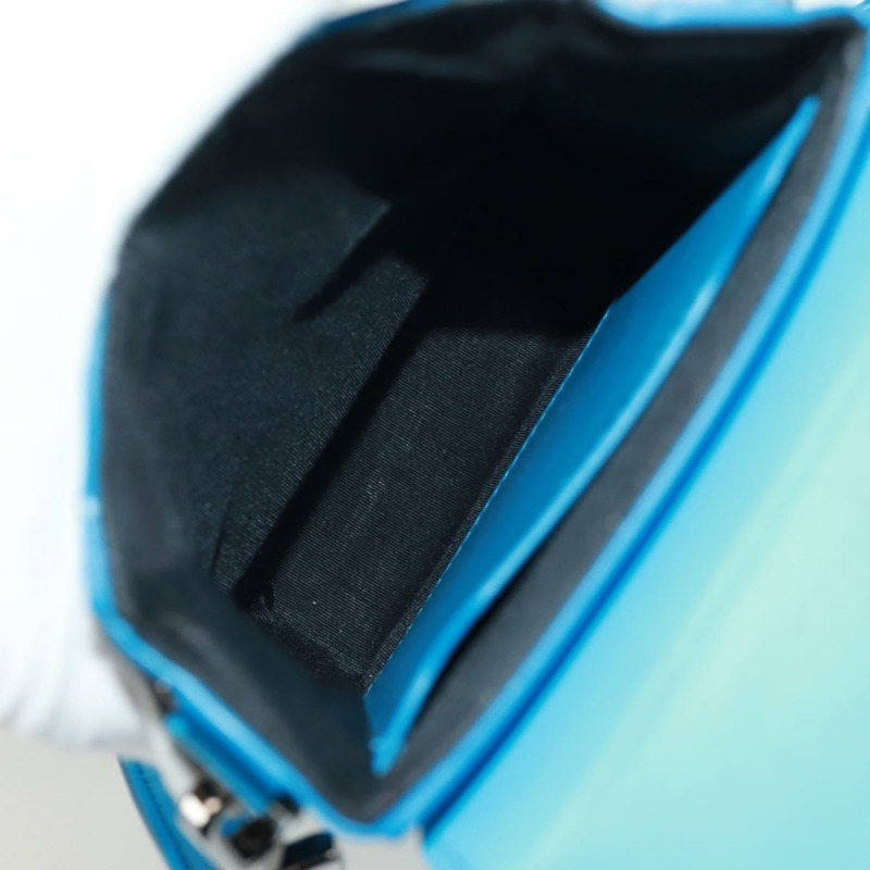 【日本直送】Christian Dior 皮革單背包 藍色 銀色 正品 161745M-9