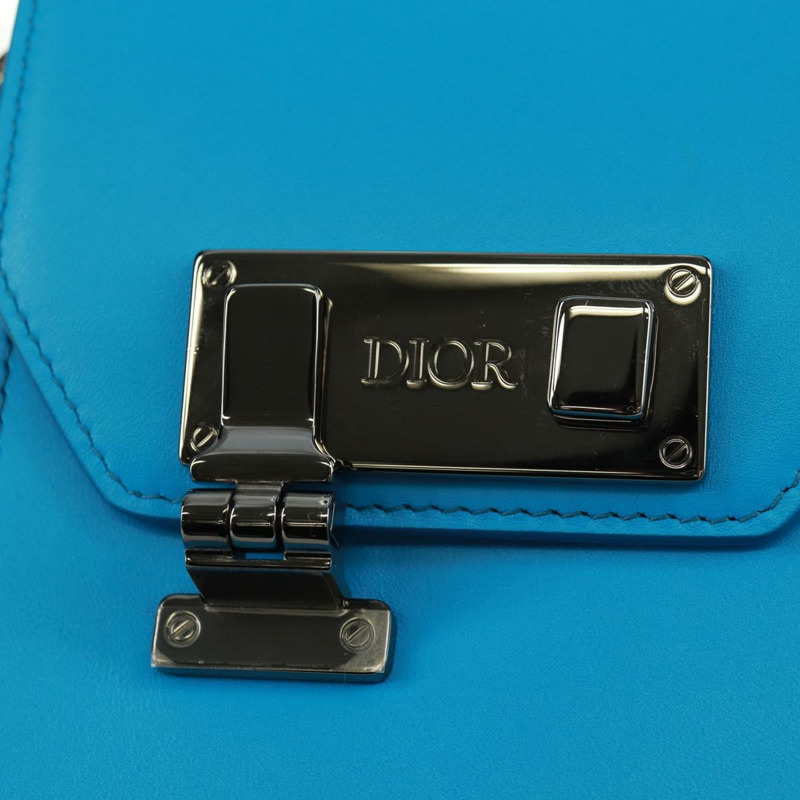 【日本直送】Christian Dior 皮革單背包 藍色 銀色 正品 161745M-17
