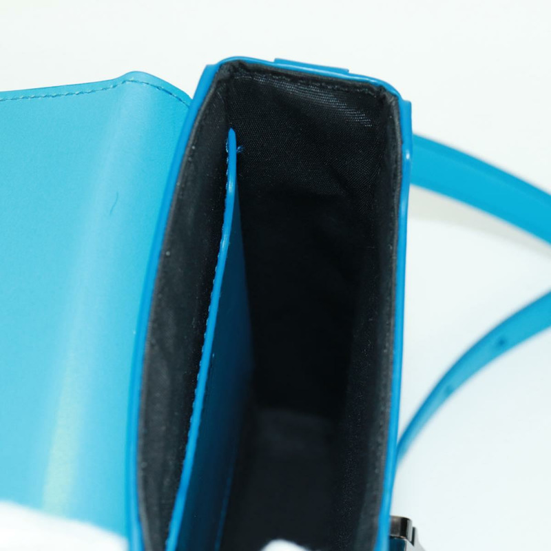 【日本直送】Christian Dior 皮革單背包 藍色 銀色 正品 161745M-20