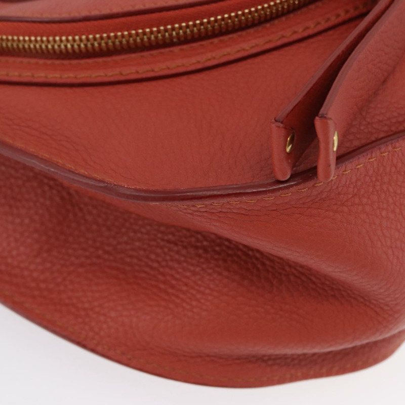 【日本直送】Chloe Mercy 肩背包 皮革 橘色 銀色 正品 fm5128-8