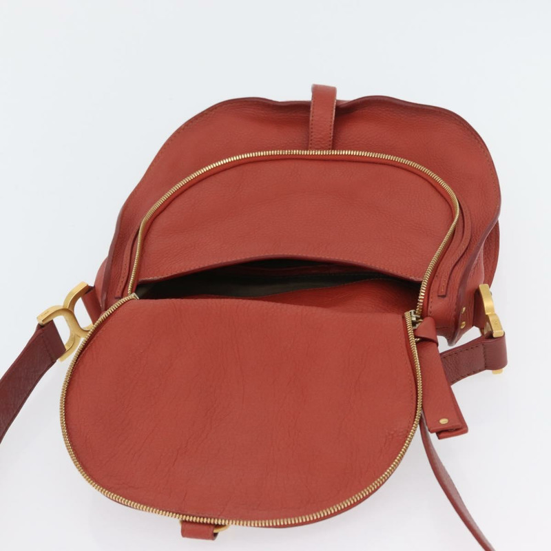 【日本直送】Chloe Mercy 肩背包 皮革 橘色 銀色 正品 fm5128-9