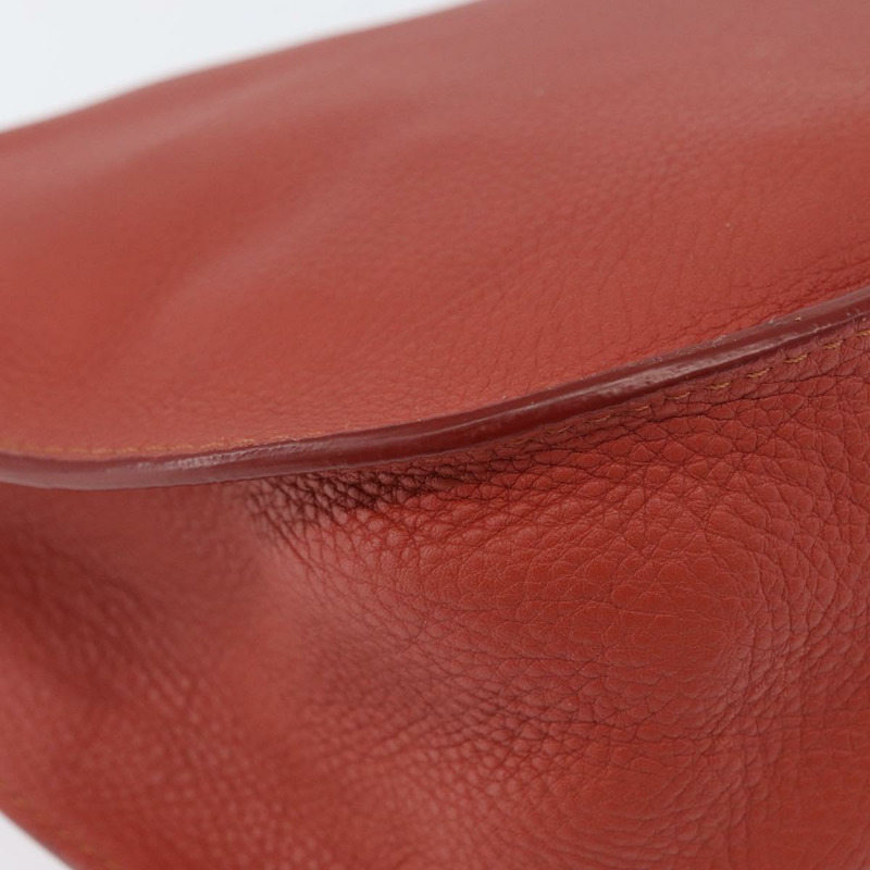 【日本直送】Chloe Mercy 肩背包 皮革 橘色 銀色 正品 fm5128-14