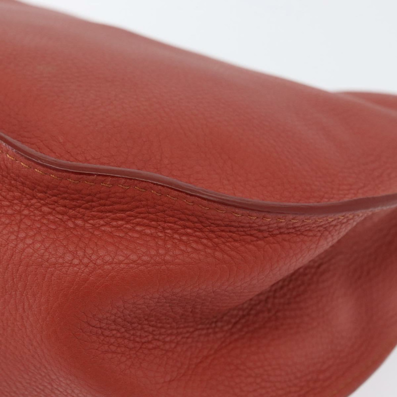 【日本直送】Chloe Mercy 肩背包 皮革 橘色 銀色 正品 fm5128-15