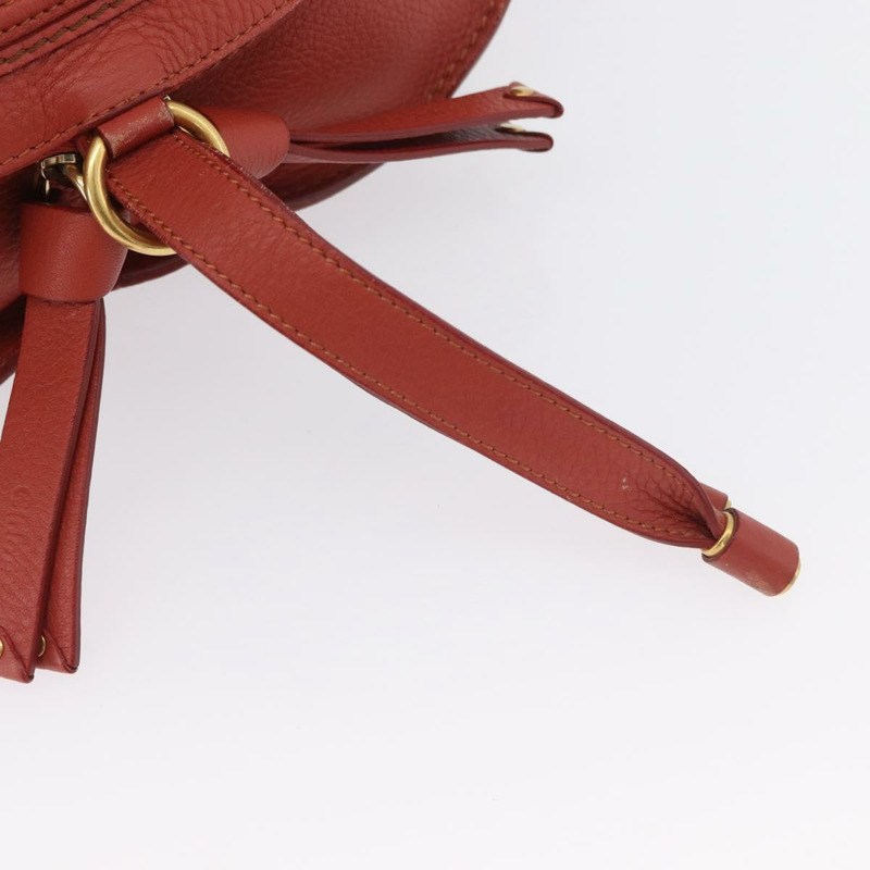 【日本直送】Chloe Mercy 肩背包 皮革 橘色 銀色 正品 fm5128-16