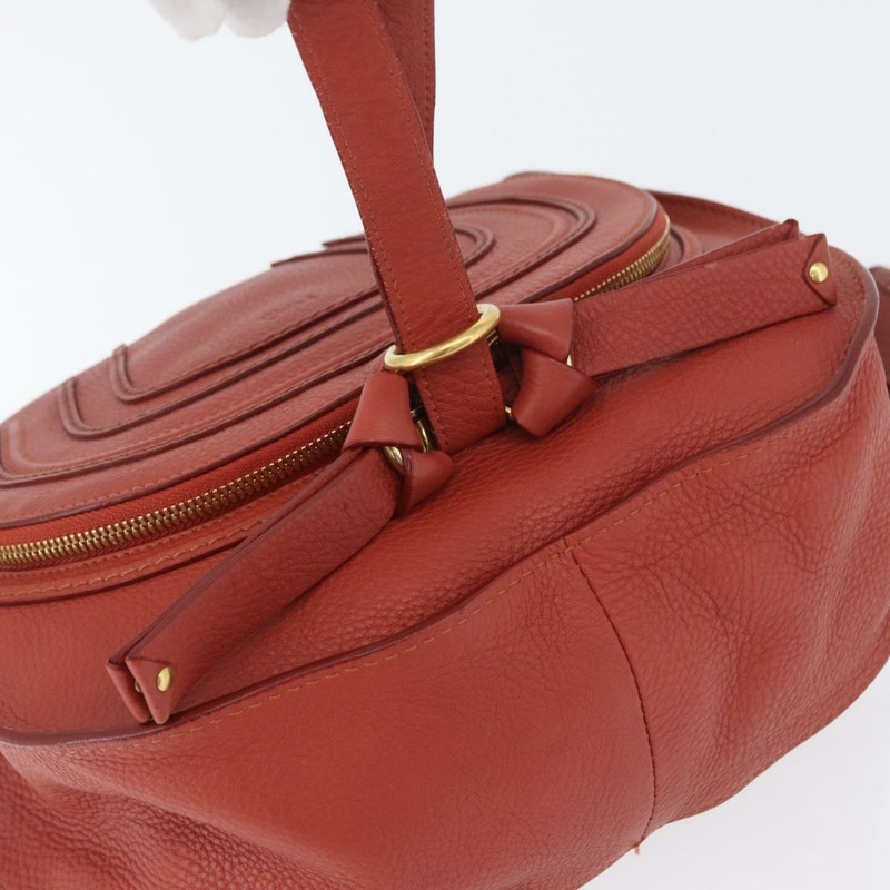 【日本直送】Chloe Mercy 肩背包 皮革 橘色 銀色 正品 fm5128-17