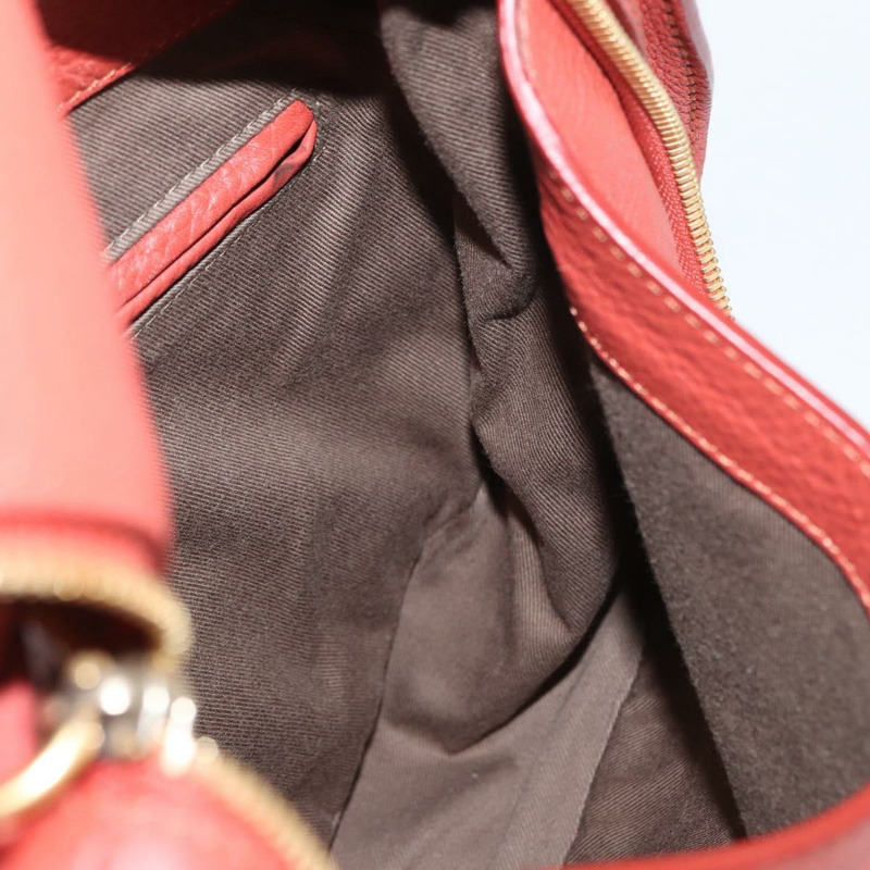 【日本直送】Chloe Mercy 肩背包 皮革 橘色 銀色 正品 fm5128-19