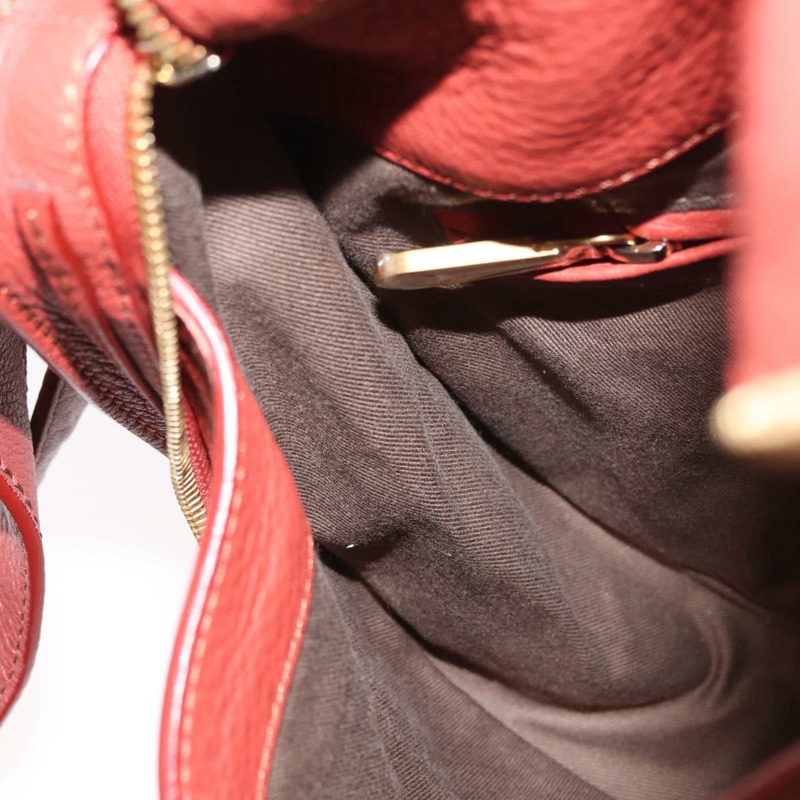 【日本直送】Chloe Mercy 肩背包 皮革 橘色 銀色 正品 fm5128-20