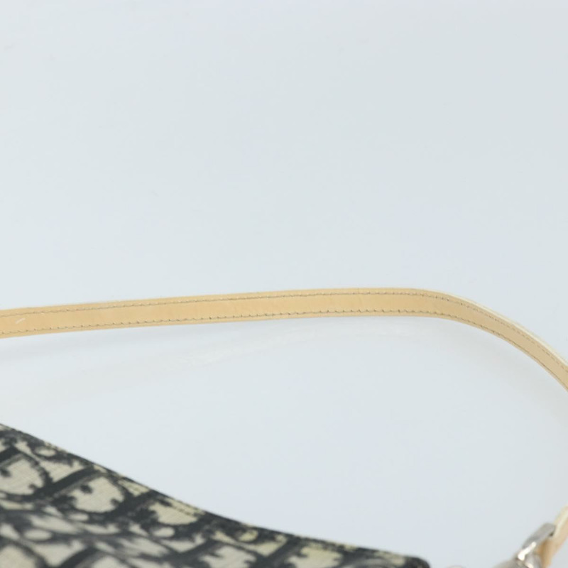 【日本直送】Christian Dior Trotter帆布馬鞍包 PVC黑色銀色 Auth bs33464V-7