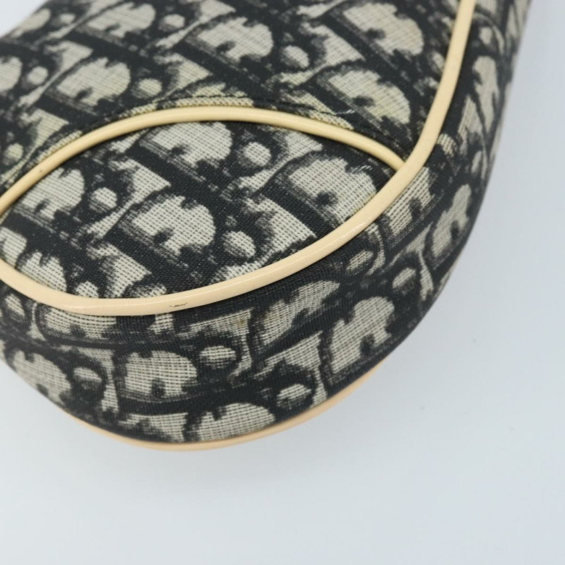 【日本直送】Christian Dior Trotter帆布馬鞍包 PVC黑色銀色 Auth bs33464V-13