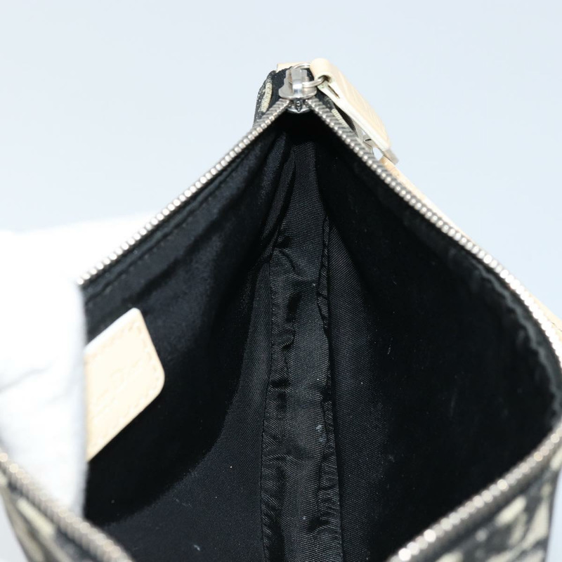 【日本直送】Christian Dior Trotter帆布馬鞍包 PVC黑色銀色 Auth bs33464V-17