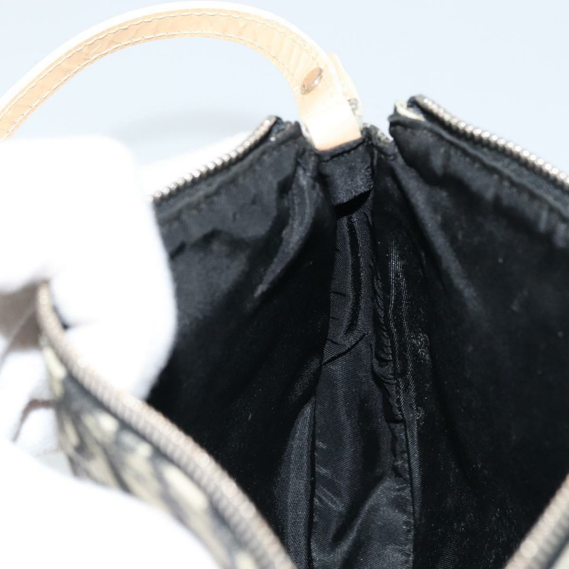 【日本直送】Christian Dior Trotter帆布馬鞍包 PVC黑色銀色 Auth bs33464V-18