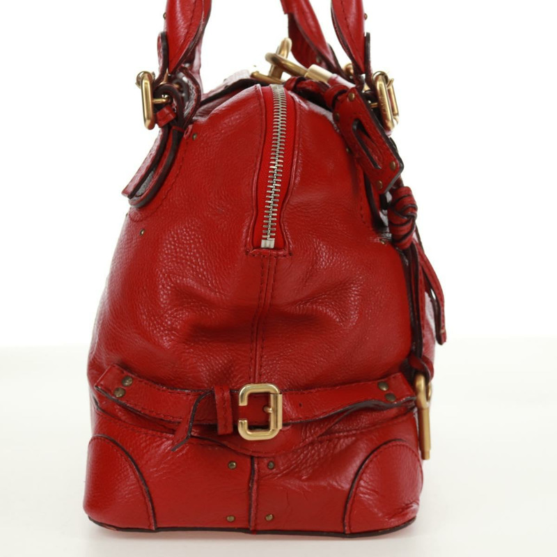 【日本直送】Chloe Paddington 手提包 皮革 紅色 金色 正品 am10806V-3