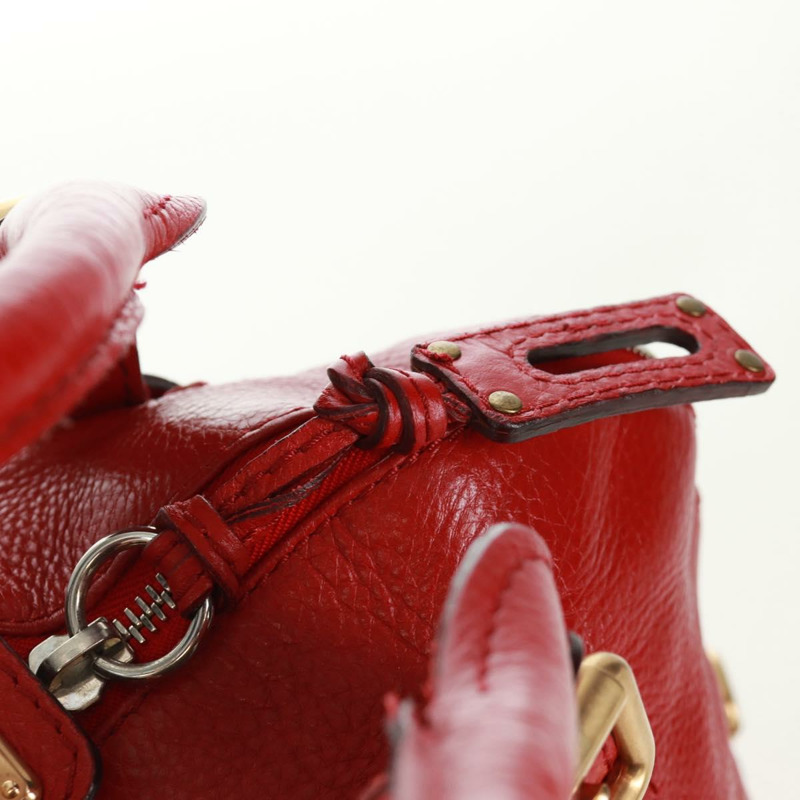 【日本直送】Chloe Paddington 手提包 皮革 紅色 金色 正品 am10806V-19