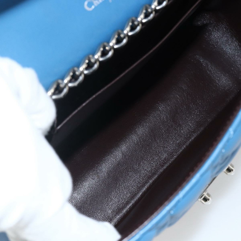 【日本直送】Christian Dior Canage 鏈條肩背包，皮革材質，藍色/銀色，正品，貨號 165351M-10