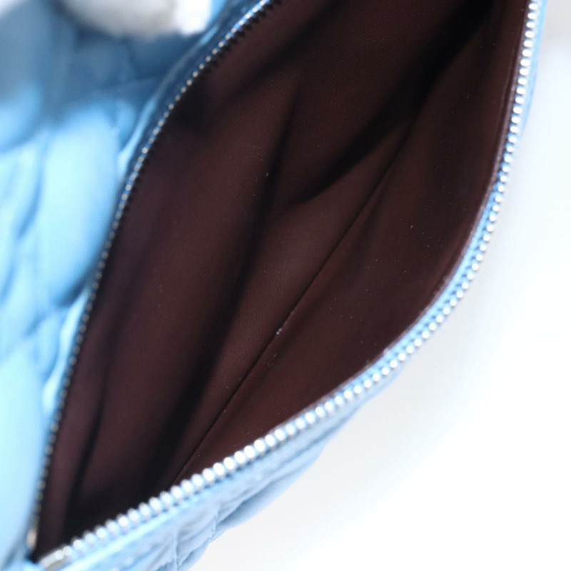 【日本直送】Christian Dior Canage 鏈條肩背包，皮革材質，藍色/銀色，正品，貨號 165351M-22