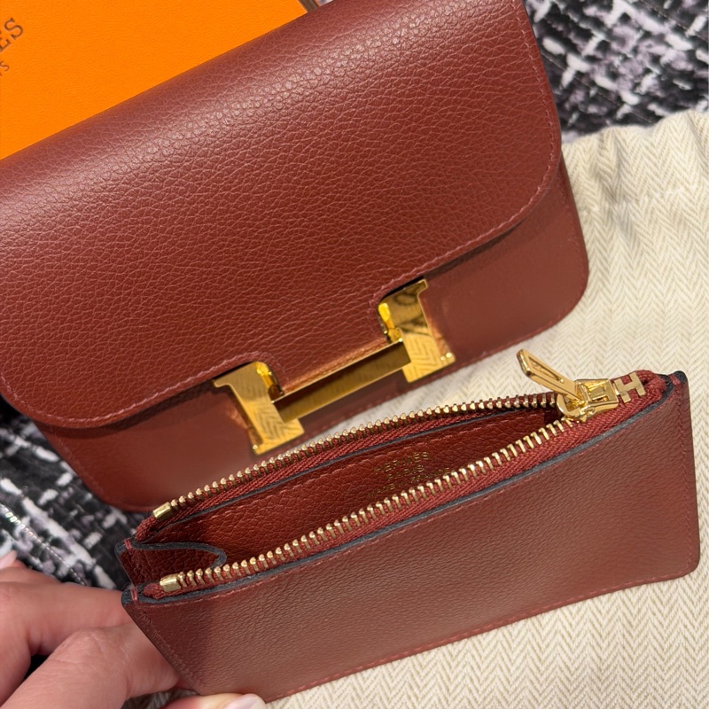 Hermès Constance Slim(愛馬仕紅)皮夾-16