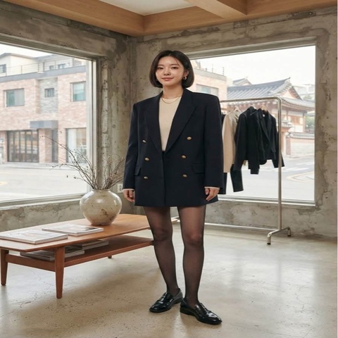 BURBERRY 雙排刻印戰馬金扣薄款毛料西裝外套