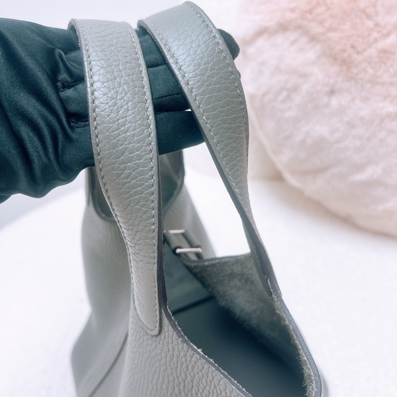 Hermes picotin 菜籃子 18 / p18 積雨雲灰銀釦 Z刻-14