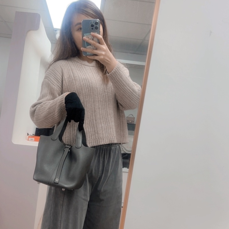 Hermes picotin 菜籃子 18 / p18 積雨雲灰銀釦 Z刻-18