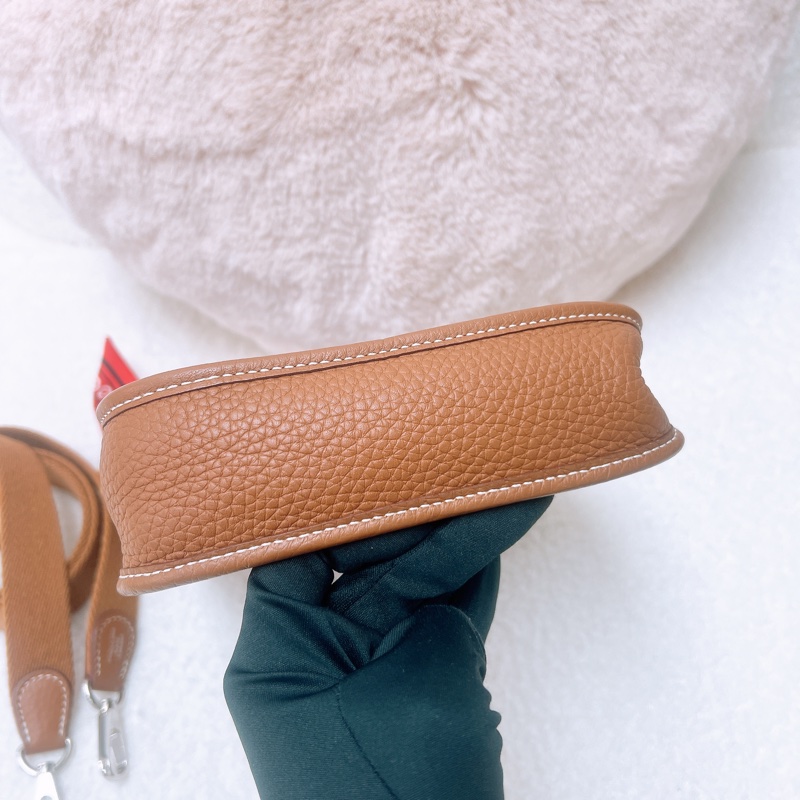 Hermes mini evelyne 伊芙琳 金棕銀釦 W刻-1