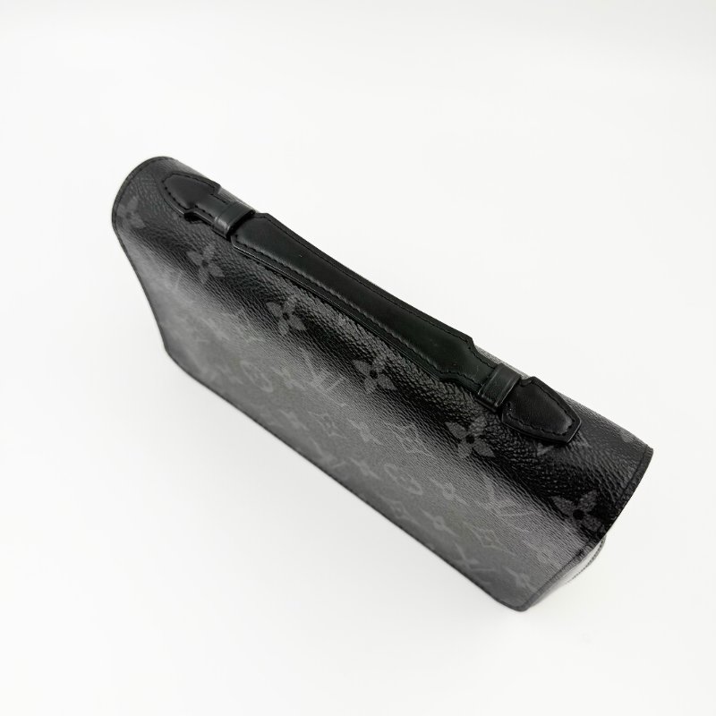 Louis Vuitton -黑灰原花拉鍊手拿包-2