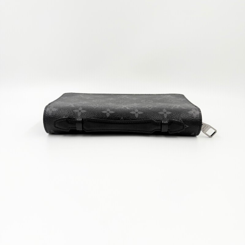Louis Vuitton -黑灰原花拉鍊手拿包-3