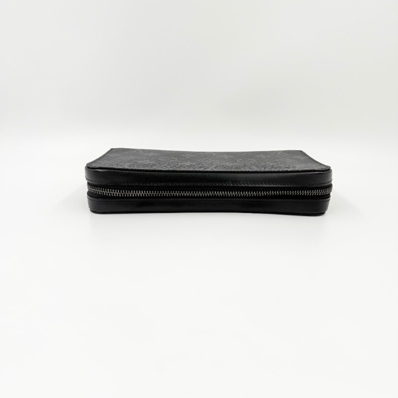 Louis Vuitton -黑灰原花拉鍊手拿包-4
