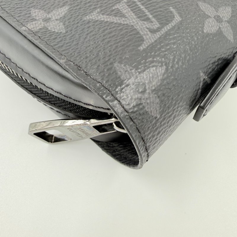 Louis Vuitton -黑灰原花拉鍊手拿包-7