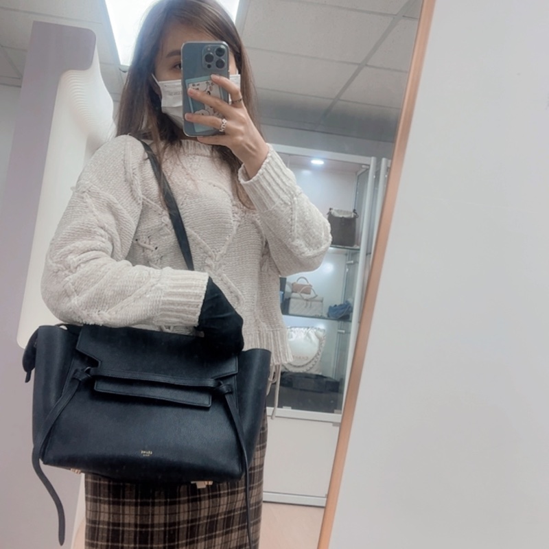 Celine belt mini 黑色鯰魚包-16