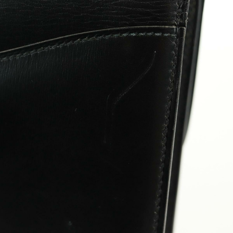 【日本直送】愛馬仕 Constance 24 單肩包 Bock 圍巾 黑色金色 正品 SK006SM-2