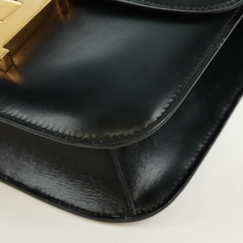 【日本直送】愛馬仕 Constance 24 單肩包 Bock 圍巾 黑色金色 正品 SK006SM-15