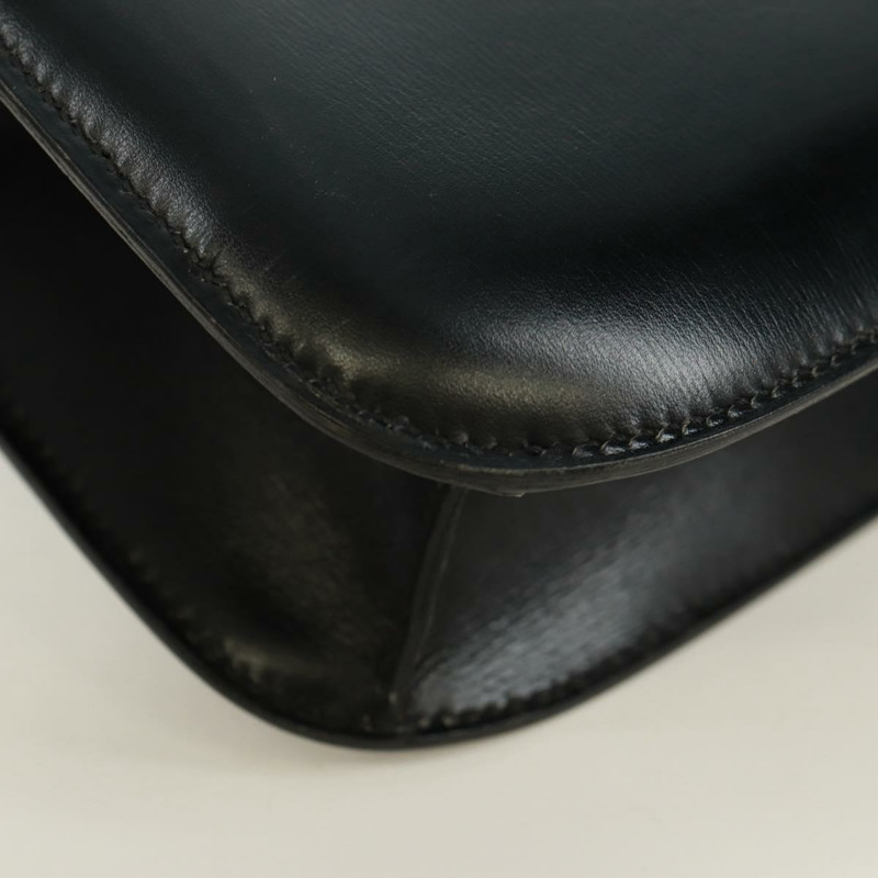 【日本直送】愛馬仕 Constance 24 單肩包 Bock 圍巾 黑色金色 正品 SK006SM-16