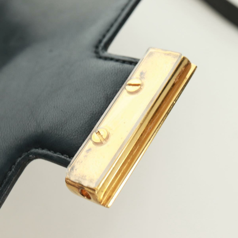 【日本直送】愛馬仕 Constance 24 單肩包 Bock 圍巾 黑色金色 正品 SK006SM-20