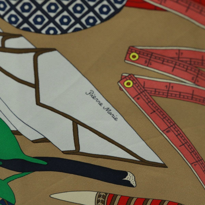 【日本直送】HERMES Carre 90 圍巾「Les tresors d'un Artiste」真絲多色正品 172017M-13