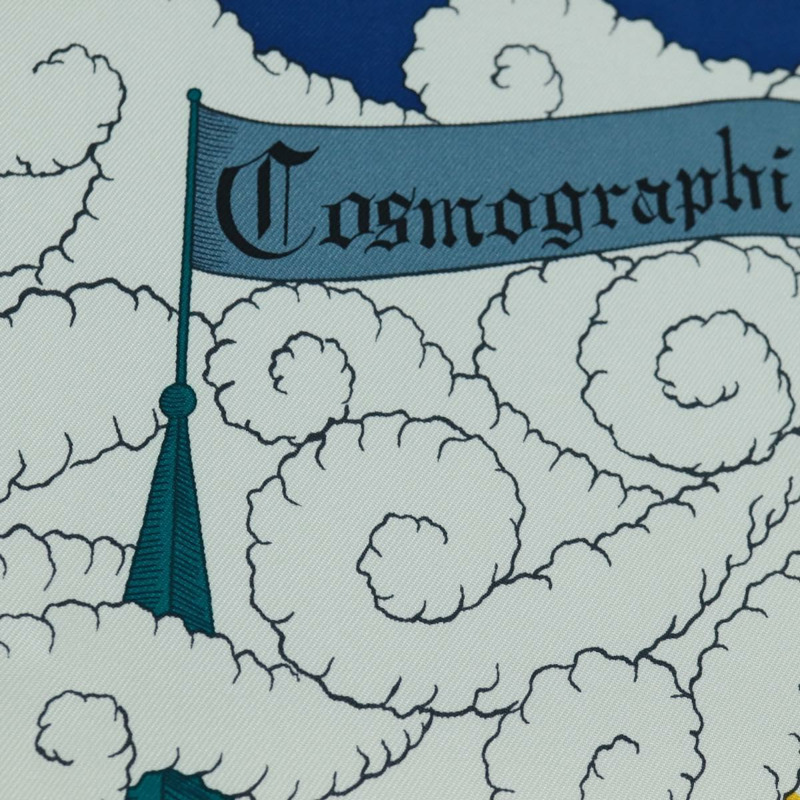 【日本直送】HERMES Carre 90 圍巾「Cosmographia Universalis」絲綢綠色正品 172018SAM-12