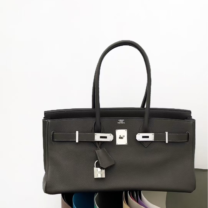 Hermes 愛馬仕中古Birkin Shoulder石墨灰-0