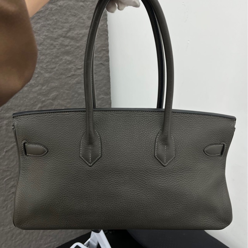 Hermes 愛馬仕中古Birkin Shoulder石墨灰-2