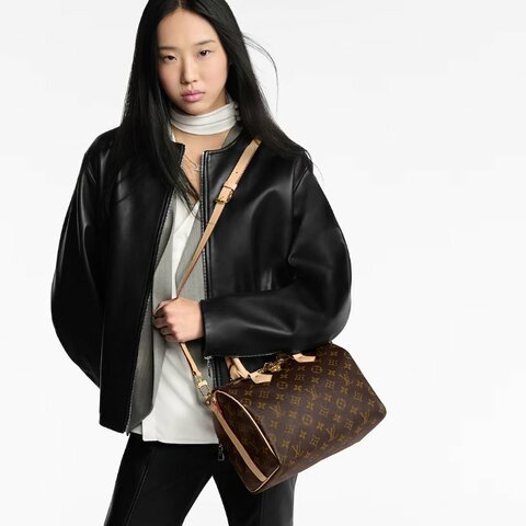 Louis Vuitton -原花Speedy Bandoulière手提肩背包 ╻25cm