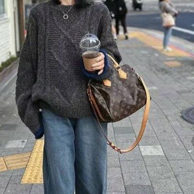 Louis Vuitton -原花Speedy Bandoulière手提肩背包 ╻25cm