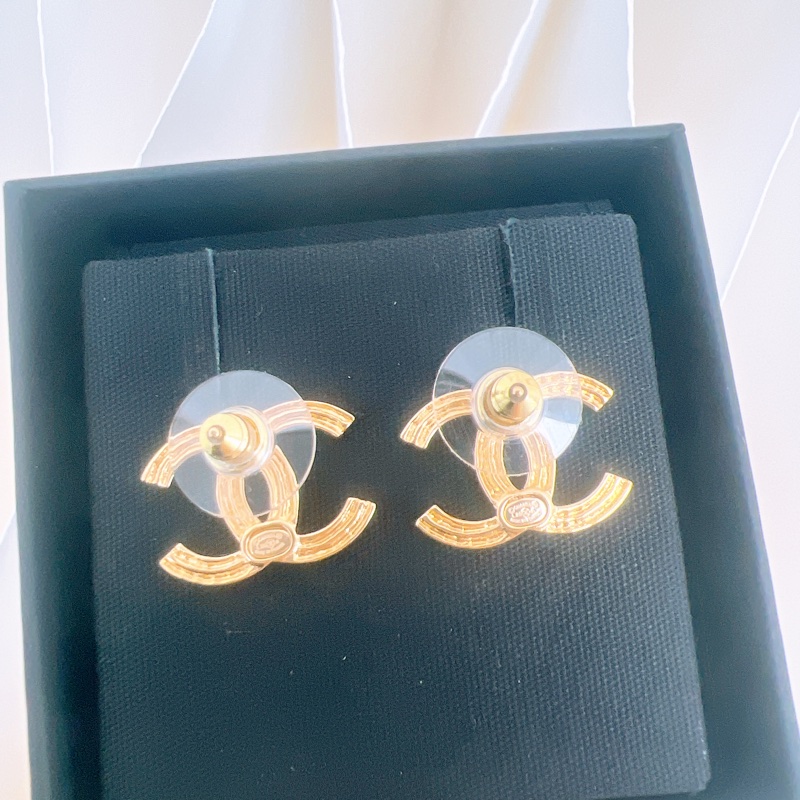 全新 Chanel 25a 黑色雙c耳環-2