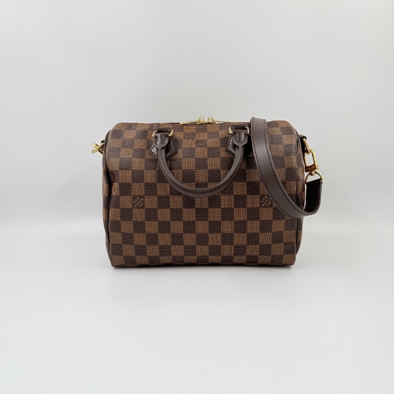 Louis Vuitton -咖色棋盤格Speedy Bandoulière手提肩背包 ╻25cm-1