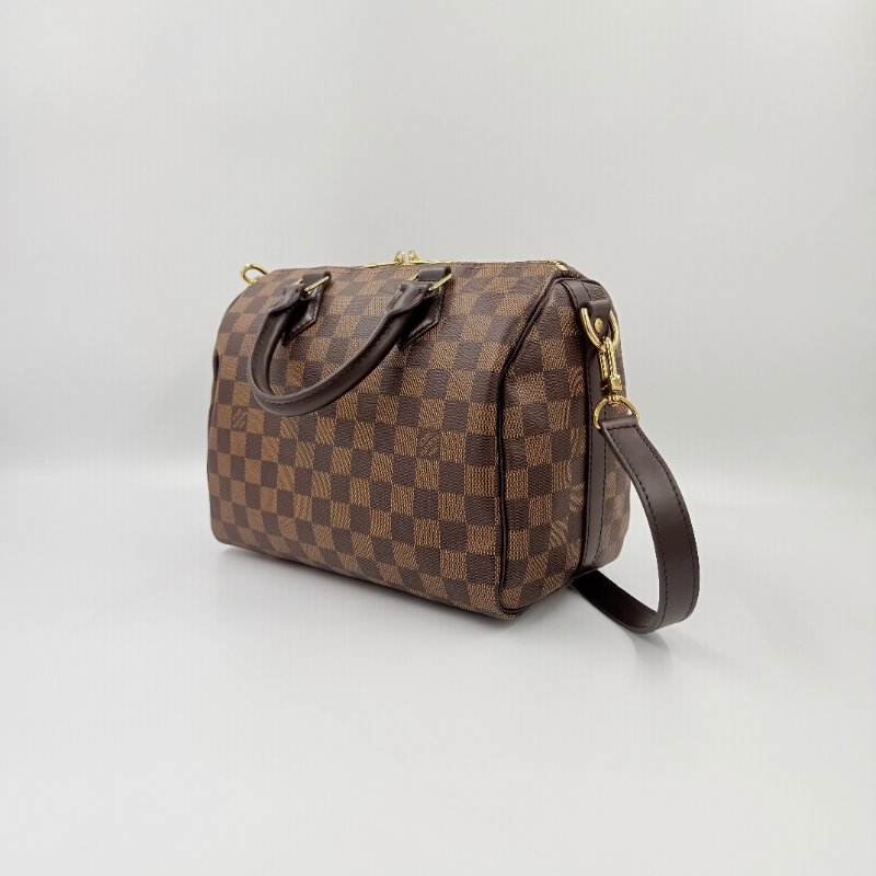 Louis Vuitton -咖色棋盤格Speedy Bandoulière手提肩背包 ╻25cm-3