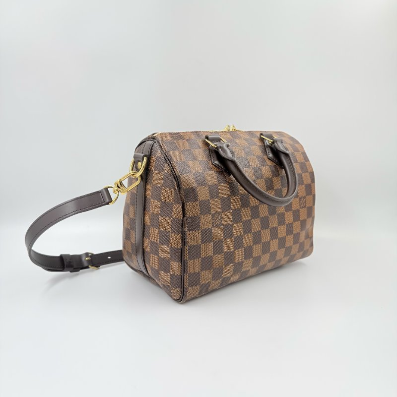 Louis Vuitton -咖色棋盤格Speedy Bandoulière手提肩背包 ╻25cm-4