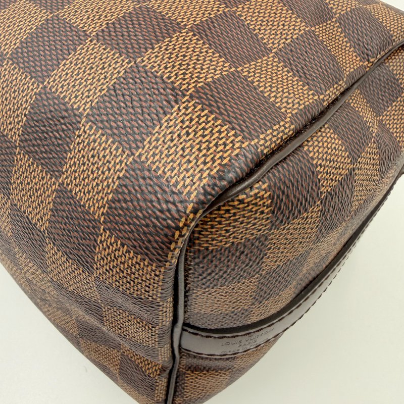Louis Vuitton -咖色棋盤格Speedy Bandoulière手提肩背包 ╻25cm-9