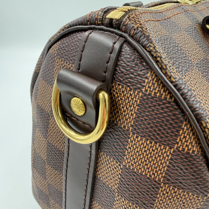 Louis Vuitton -咖色棋盤格Speedy Bandoulière手提肩背包 ╻25cm-12