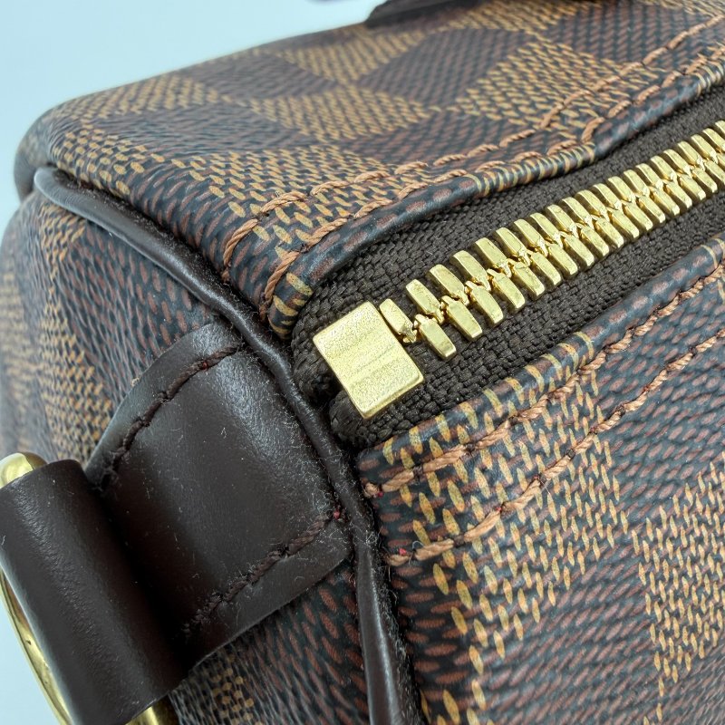 Louis Vuitton -咖色棋盤格Speedy Bandoulière手提肩背包 ╻25cm-15