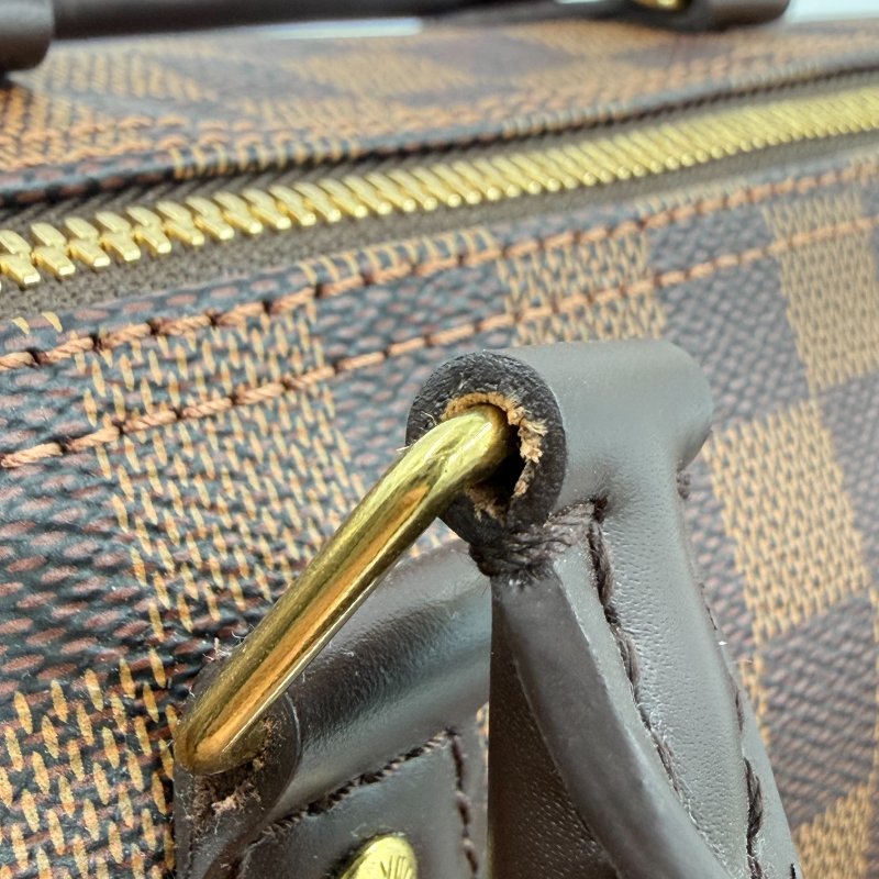 Louis Vuitton -咖色棋盤格Speedy Bandoulière手提肩背包 ╻25cm-30